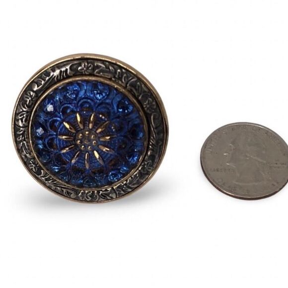 Amy Kahn Russell Bronze Art Deco Ring | Unique Statement Piece - Picture 5 of 5